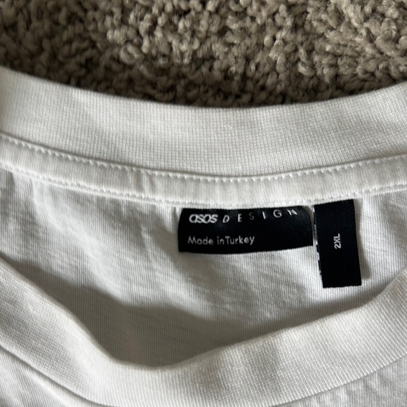 ASOS White Short Sleeve Tee Classic Crew Neck - Picture 2 of 2
